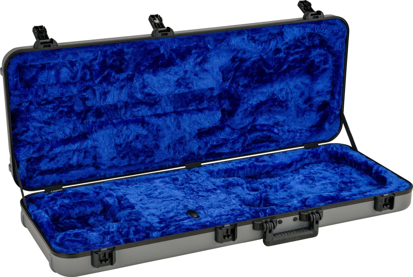 Fender Deluxe Moulded Strat/Tele Case - Silver/Blue