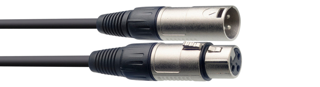 Microphone cable, XLR/XLR (m/f), 60 cm (2")
