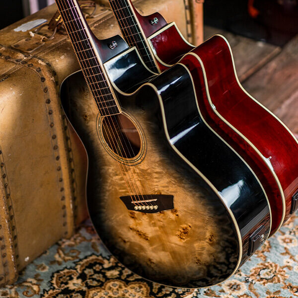 Washburn BURL ACE Deep Forest Grand Auditorium - Black Fade