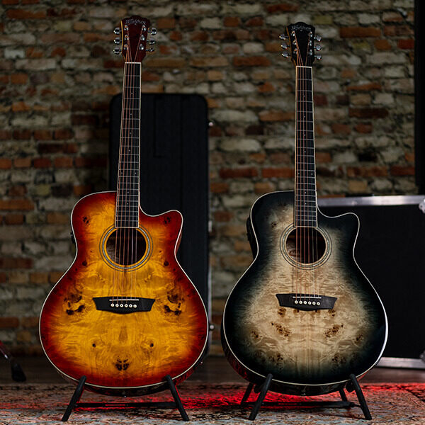 Washburn BURL ACE Deep Forest Grand Auditorium - Amber Fade