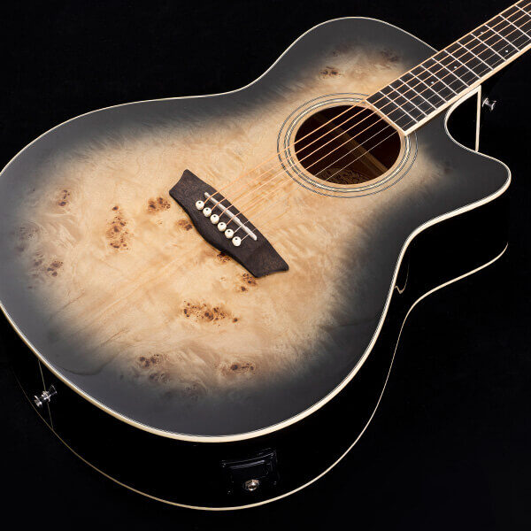 Washburn BURL ACE Deep Forest Grand Auditorium - Black Fade