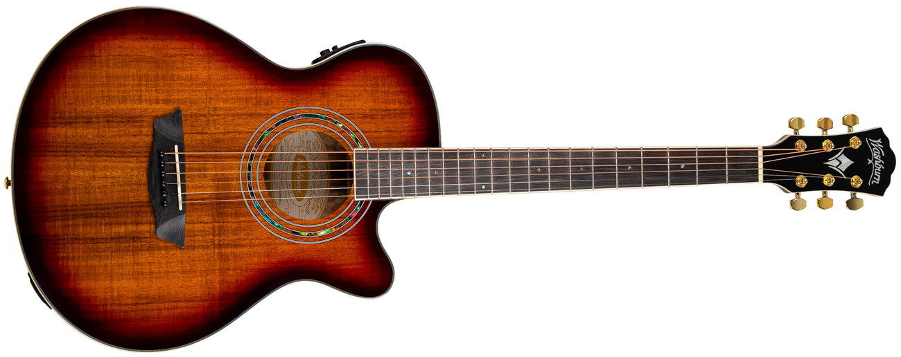 Washburn EA55G Festival Series Mini Jumbo Cutaway - Koa Burst