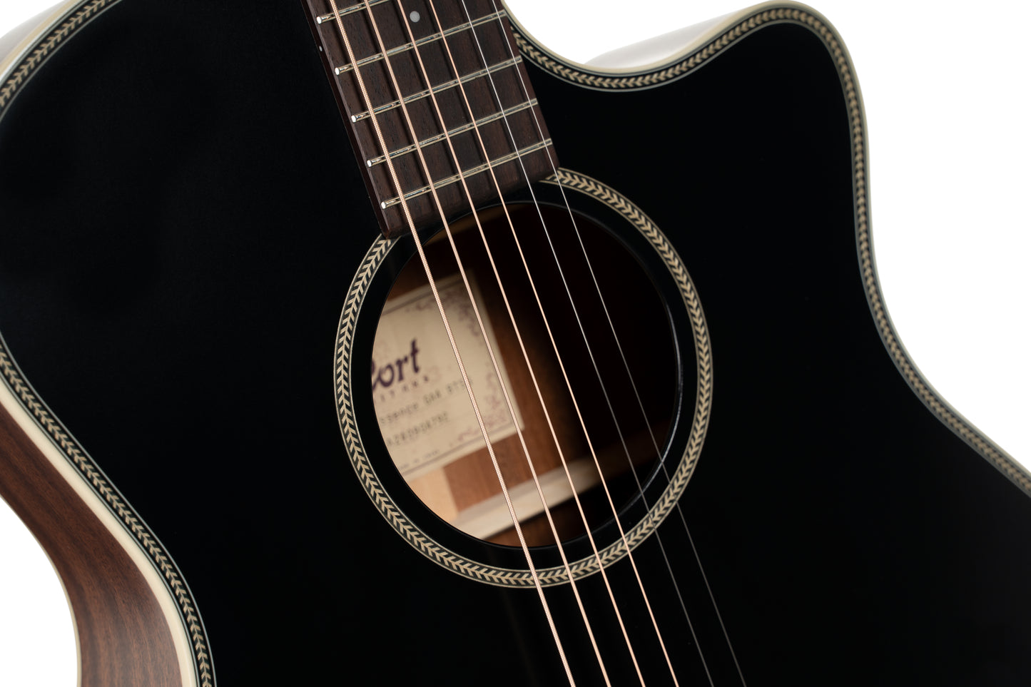 Cort Essence Grand Auditorium - Black Top Semi-Gloss