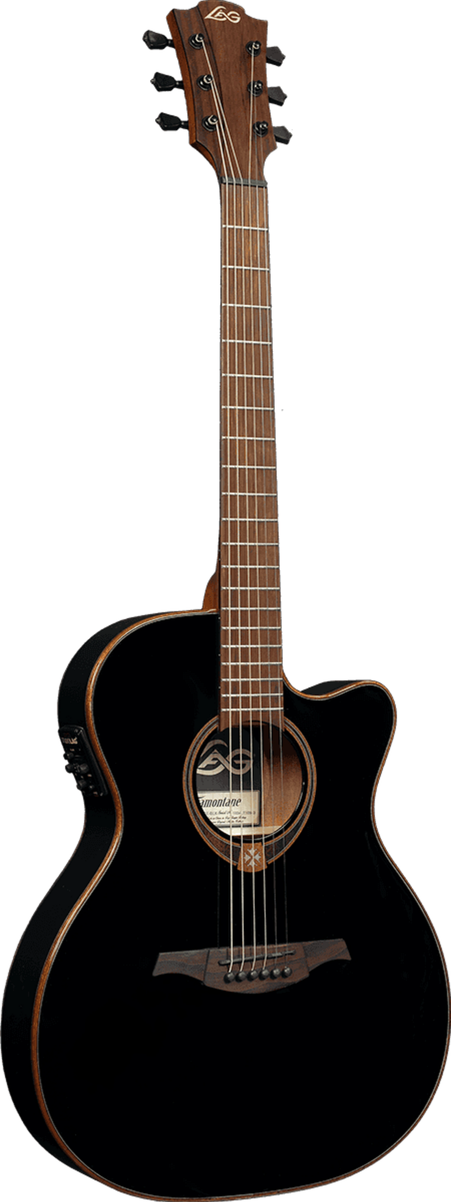 LAG T118ASCE-BLK Tramontane Auditorium Slim Cut Electro - Black