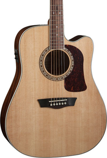 Washburn D10SCE Heritage 10 Series Dreadnought Cutaway - Natural