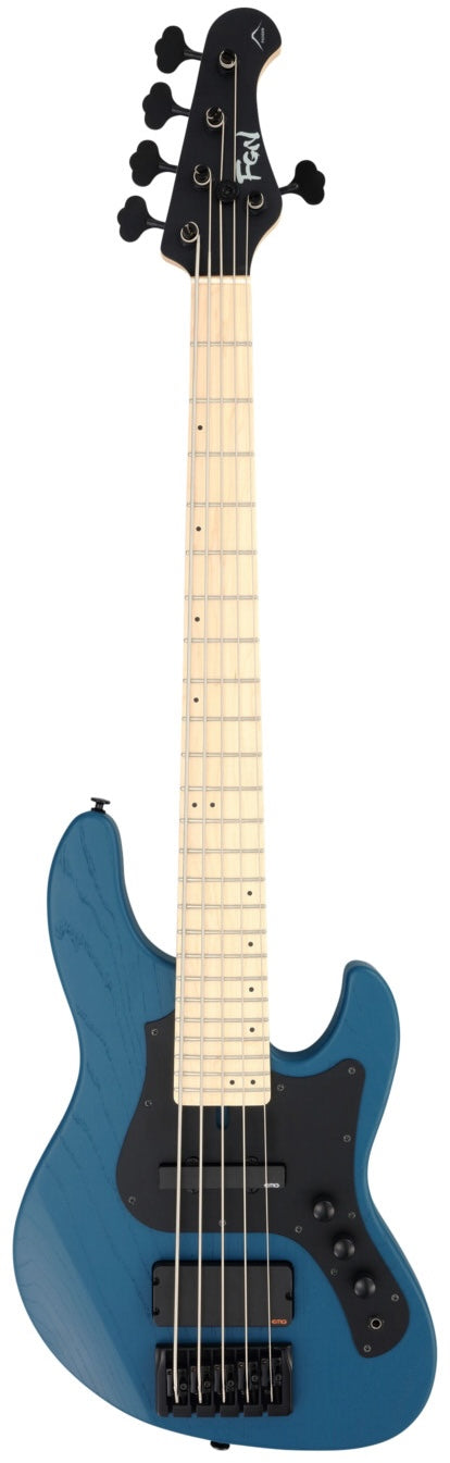 FGN J-Standard Mighty Jazz 5-String - Open Pore Blue