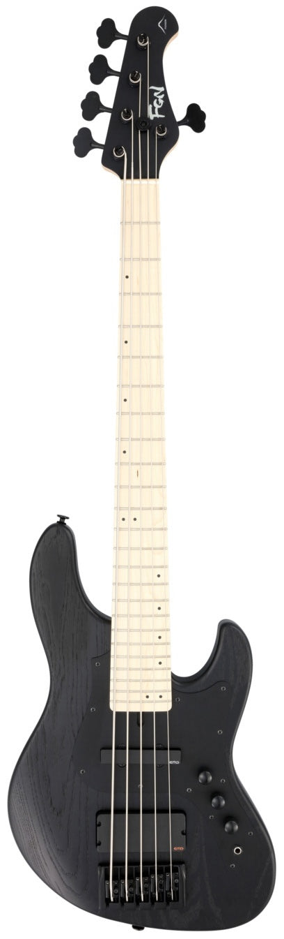 FGN J-Standard Mighty Jazz 5-String - Open Pore Black