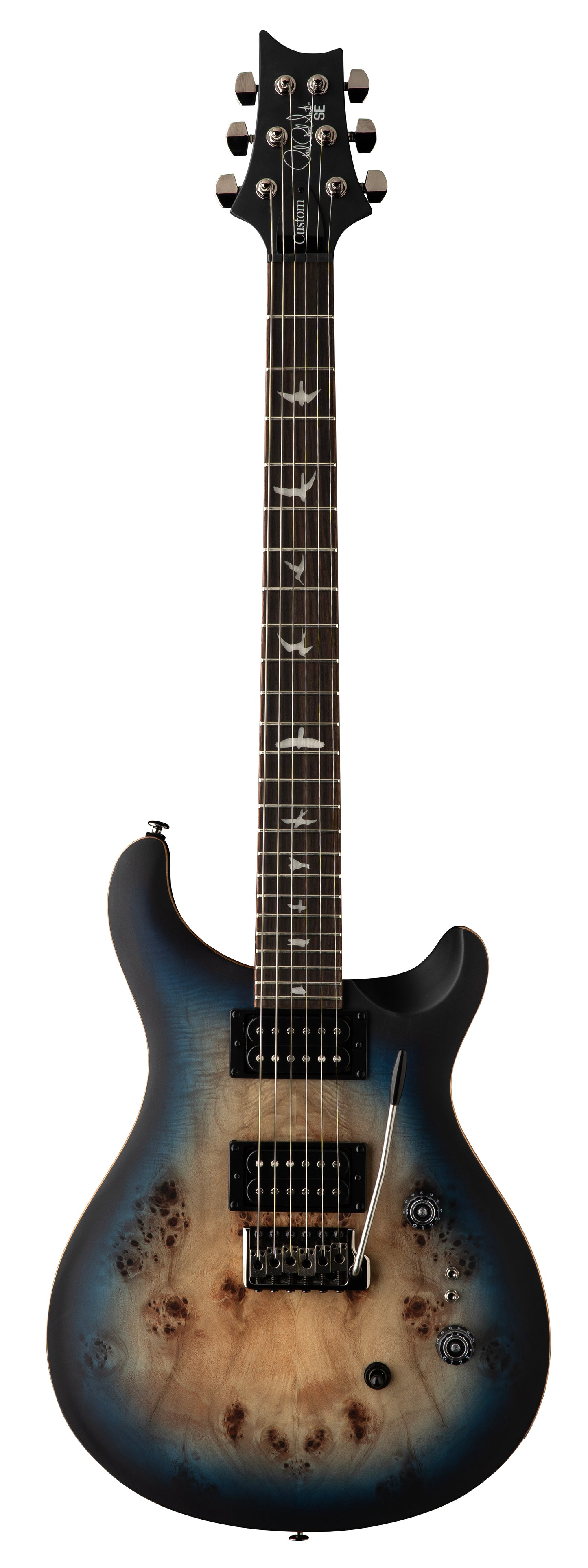 PRS SE Exotic Custom 24-08 Poplar Burl - Lake Blue Midnight Burst