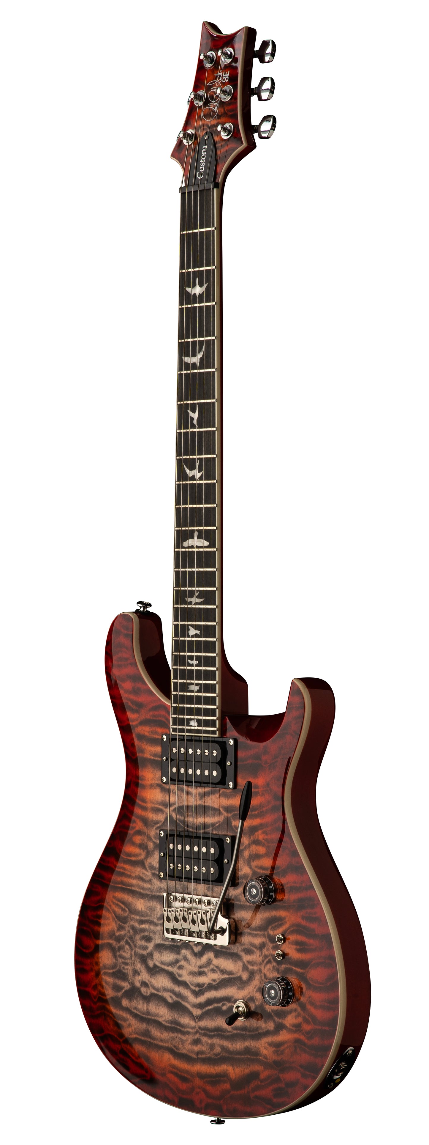 PRS SE Custom 24-08 Quilt - Charcoal Cherry Burst