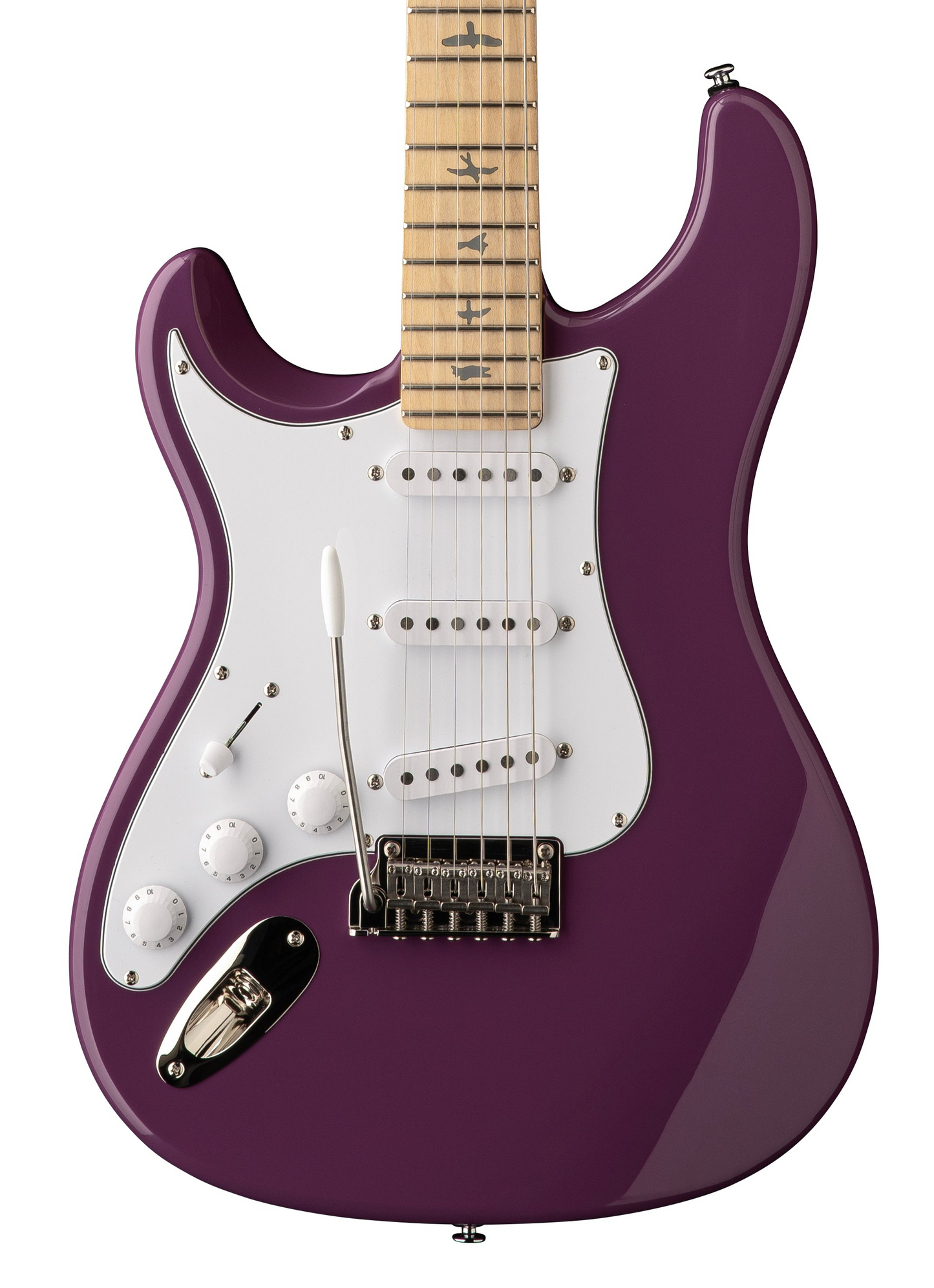 PRS SE Silver Sky Maple Left-Handed - Summit Purple
