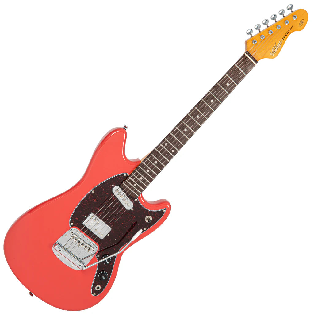 Vintage REVO Series 'Colt' HS Duo Electric Guitar - Firenza Red
