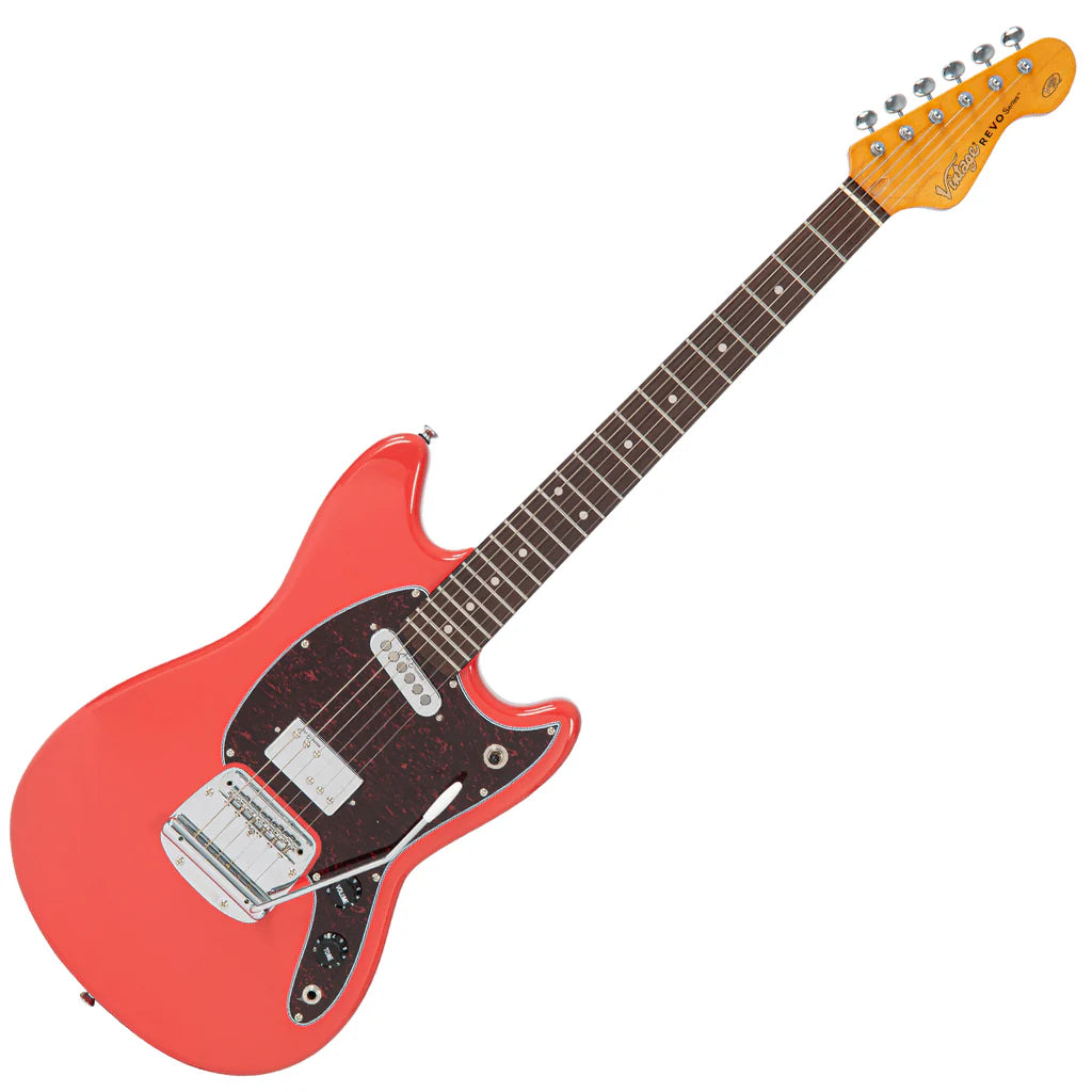 Vintage REVO Series 'Colt' HS Duo Electric Guitar - Firenza Red
