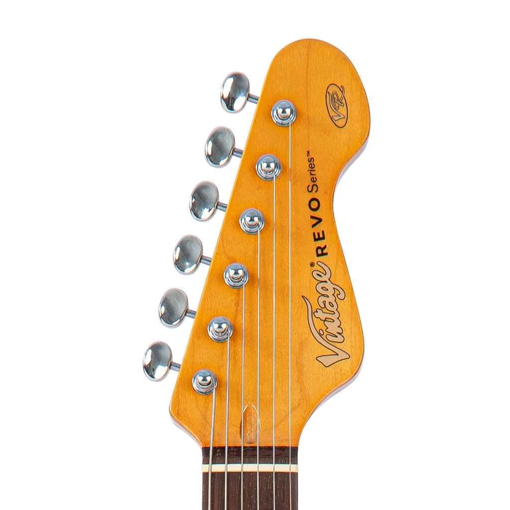 Vintage REVO Series 'Colt' HS Duo Electric Guitar - Firenza Red