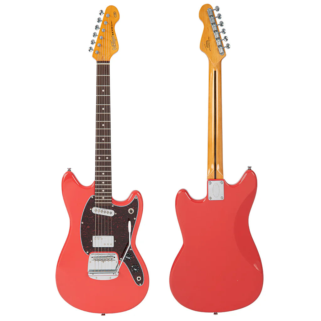 Vintage REVO Series 'Colt' HS Duo Electric Guitar - Firenza Red
