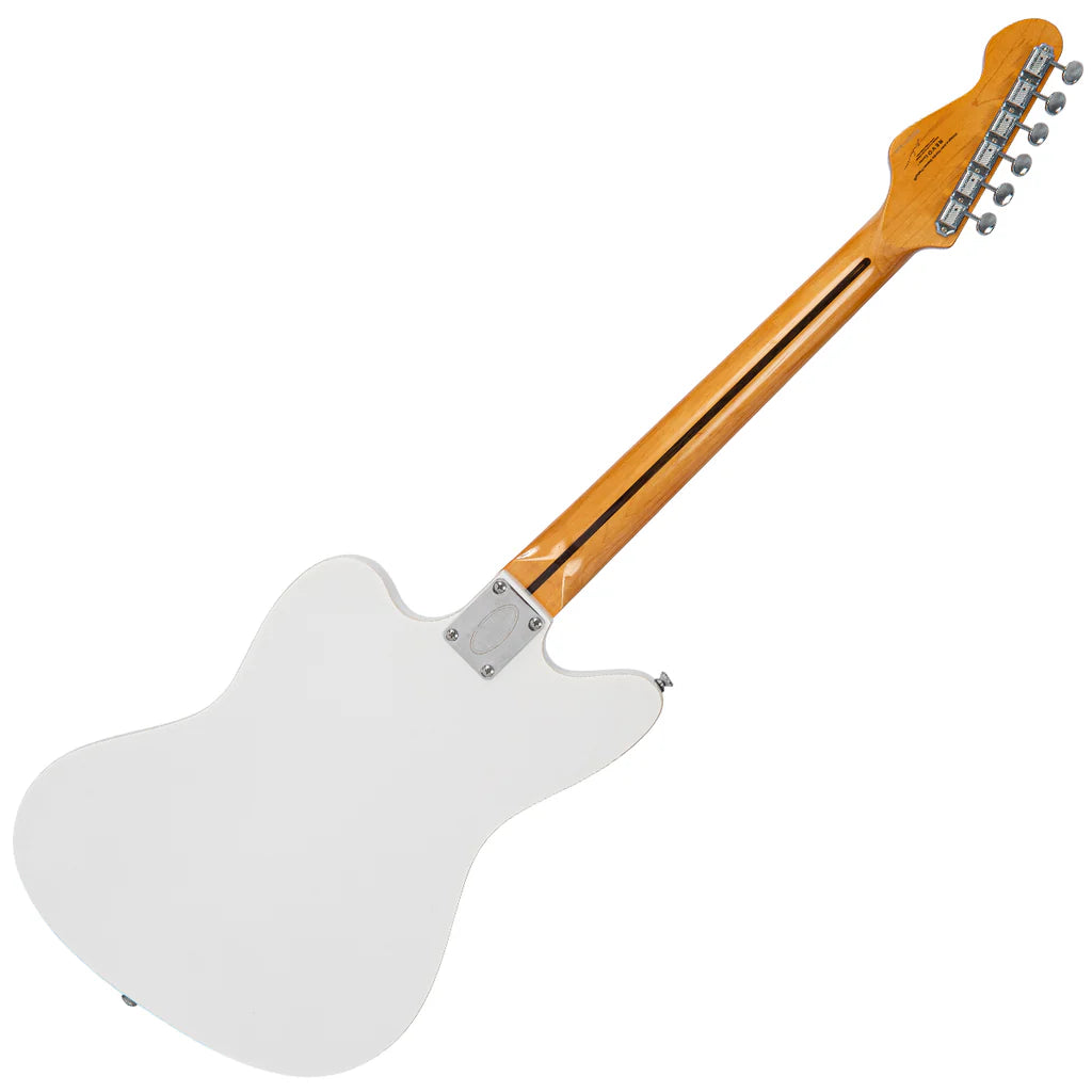 Vintage REVO Series 'Surfmaster' Thinline Twin Electric Guitar - Arctic White
