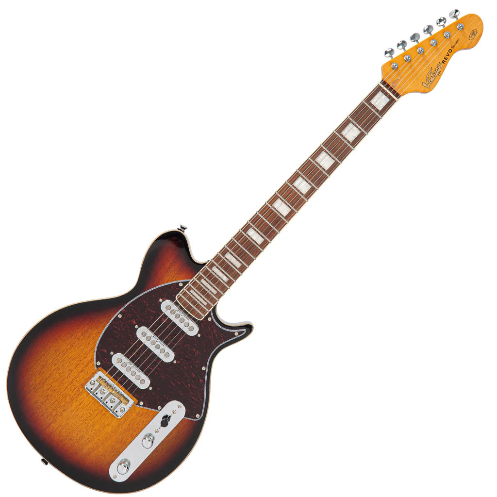 Vintage REVO Series 'Vision' Electric Guitar - Two Tone Sunburst