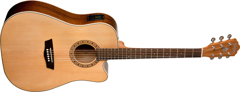 Washburn D7SCE Harvest Dreadnought Cutaway - Natural Gloss
