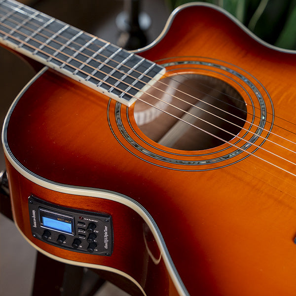 Washburn EA15 Festival Series Mini Jumbo Cutaway - Ice Tea Burst