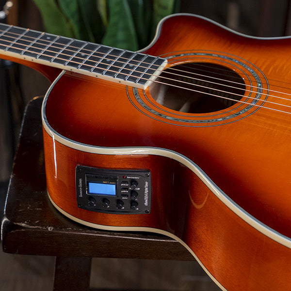 Washburn EA15 Festival Series Mini Jumbo Cutaway - Ice Tea Burst