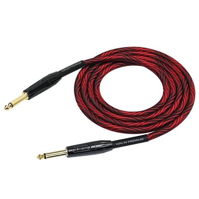 Kirlin Premium Wave Fabric Cable, Straight-Straight, Red - 10ft