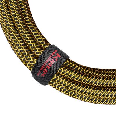 Kirlin Fabric Cable, Straight-Straight, Black/Yellow - 20ft