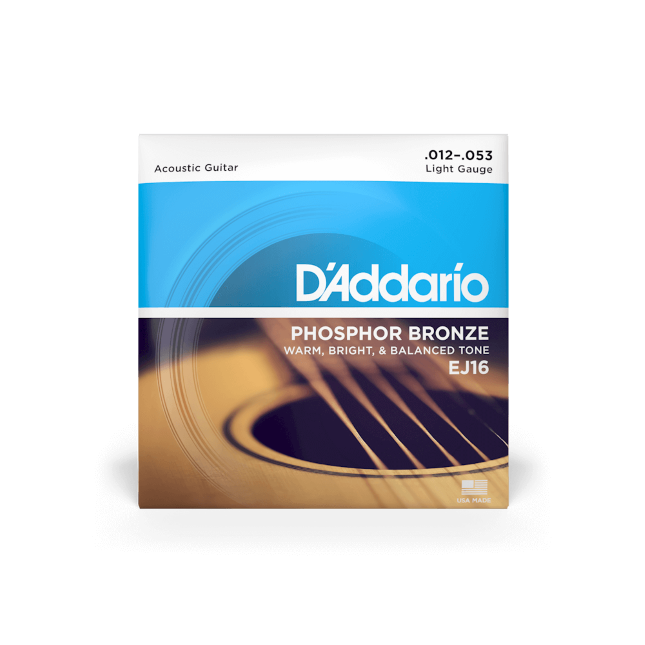 D'Addario 12-53 - Light Phosphor Bronze Acoustic Guitar Strings