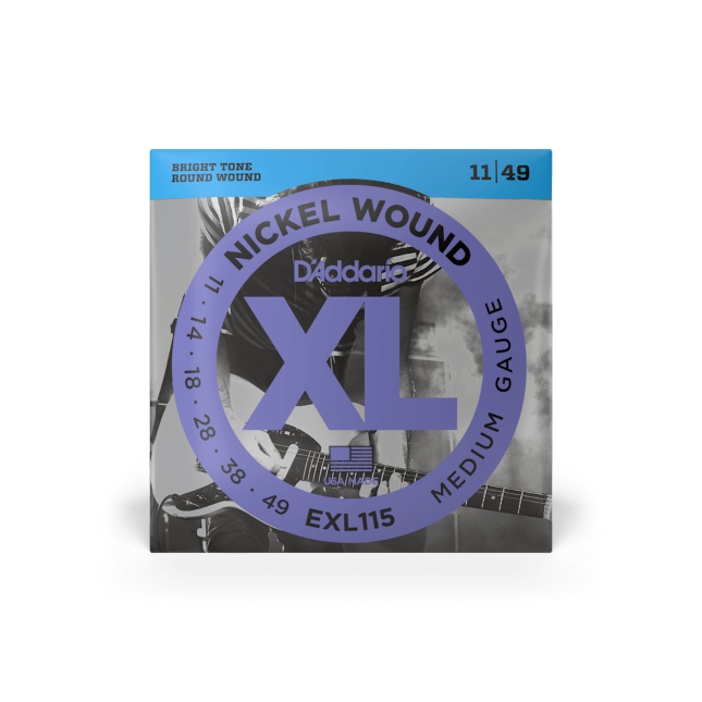 D'Addario EXL115 11-49 Nickel Wound Electric Guitar Strings