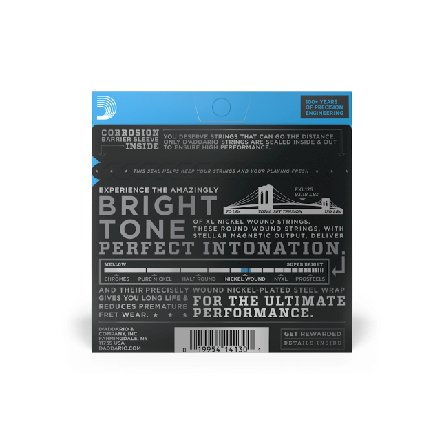 D'Addario EXL125 9-46 Nickel Wound Electric Guitar Strings