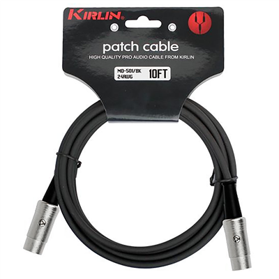 Kirlin Pro Deluxe MIDI Cable - 10ft