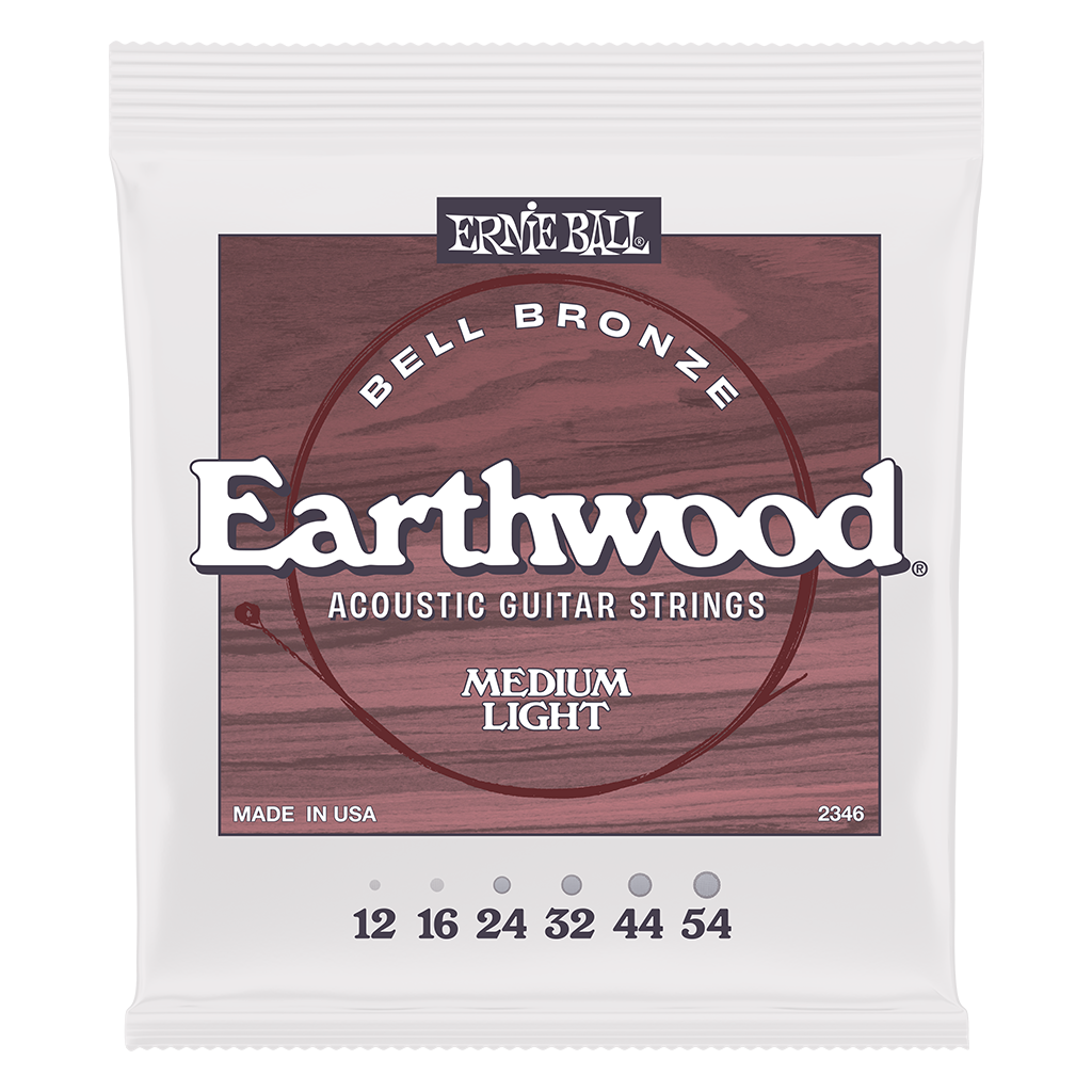 Ernie Ball Earthwood Bell Bronze Acoustic Guitar Strings - Medium Light 12-54