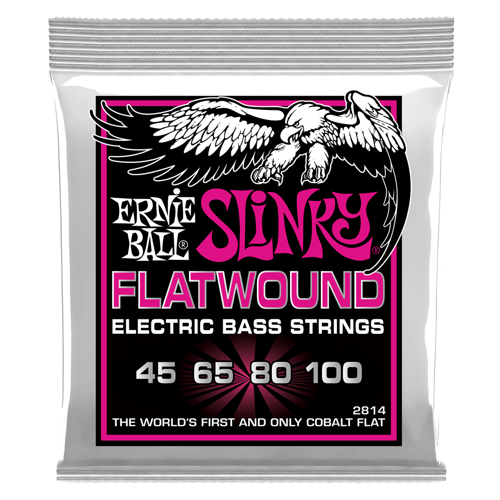 Ernie Ball Slinky Cobalt Flatwound Bass Guitar Strings - 45-100