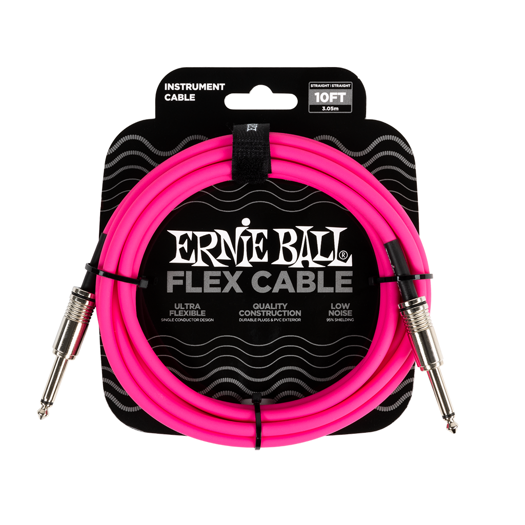 Ernie Ball Flex Instrument Cable 10ft - Pink