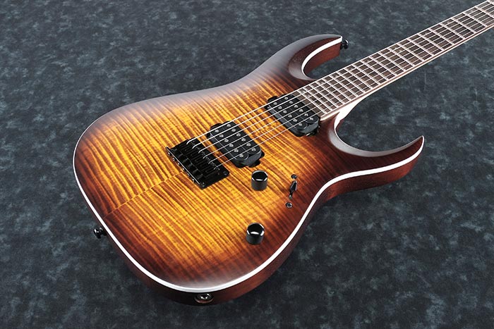 Ibanez RGA42FM-DEF - RGA Series Flamed Maple - Dragon Eye Burst Flat