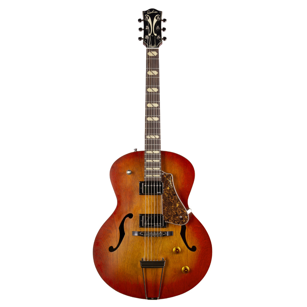 Godin 5th Avenue Jumbo Semi-Acoustic Guitar ~ Memphis Sun