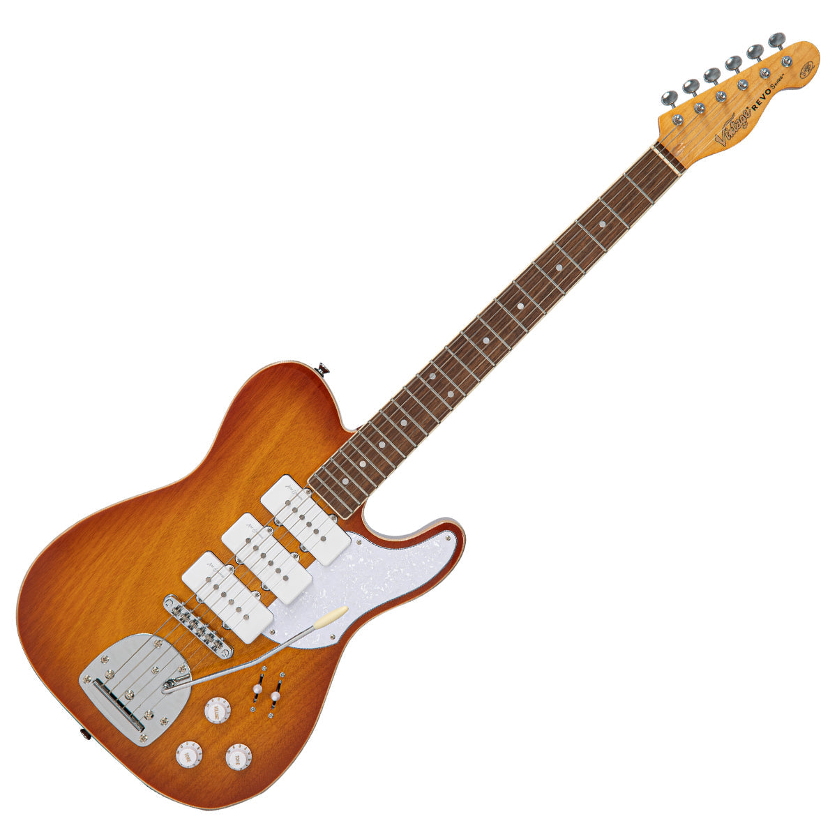 Vintage REVO Series Trio Electric Guitar - Honeyburst
