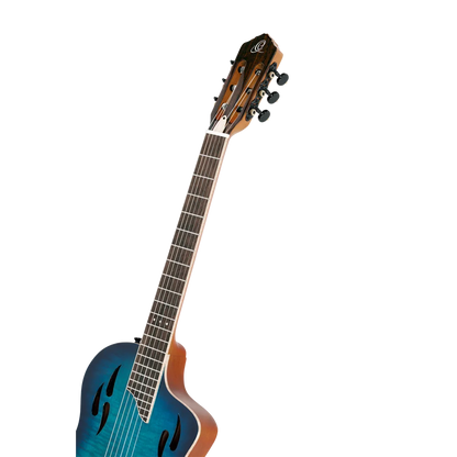 Ortega TourPlayer Deluxe - Flame Maple Blue