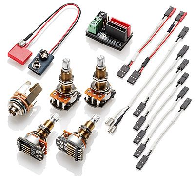 EMG Wiring Kit for 1 or 2 Passive Pickups, long Shaft