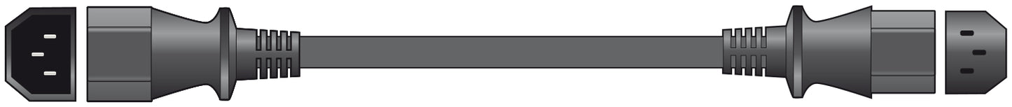 IEC Extension Lead - 2m/Black