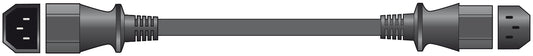 IEC Extension Lead - 1m/Black
