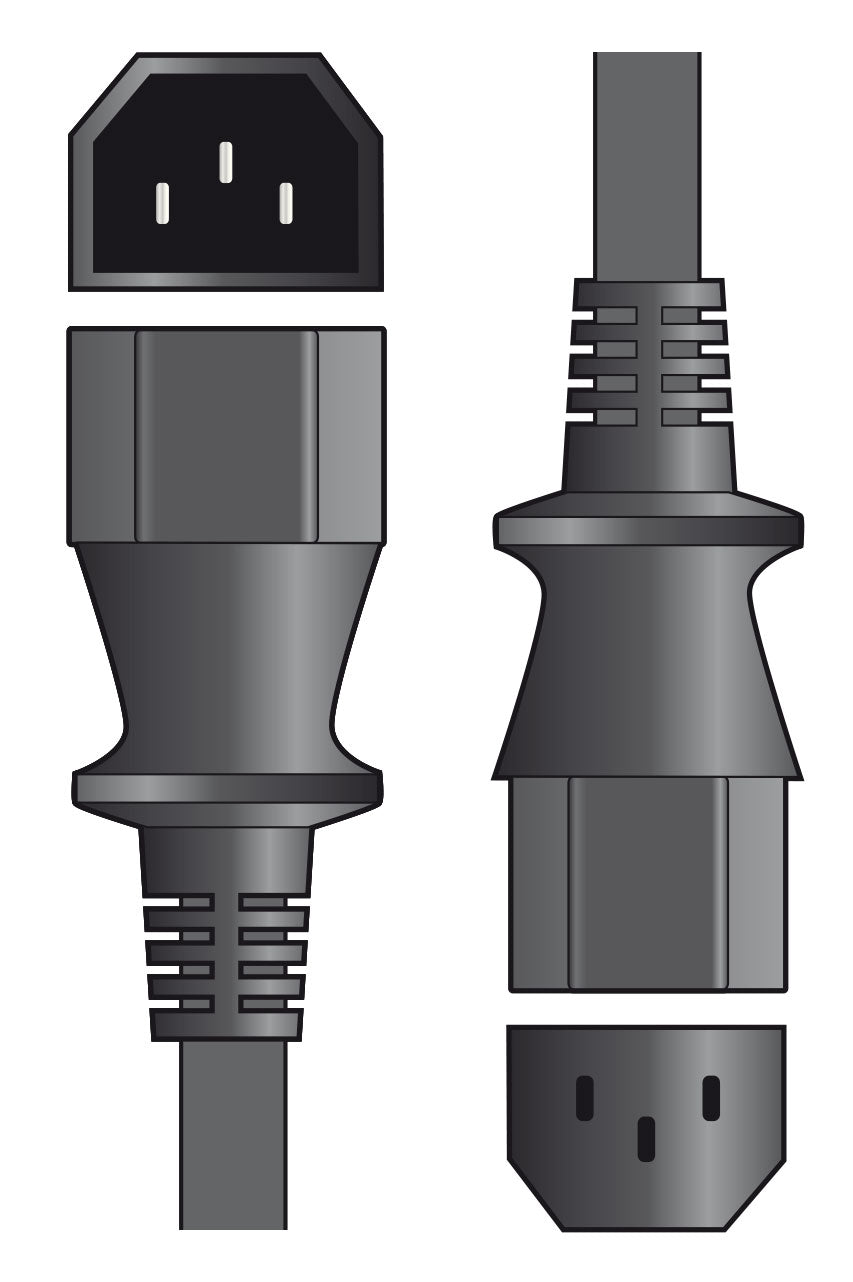 IEC Extension Lead - 2m/Black