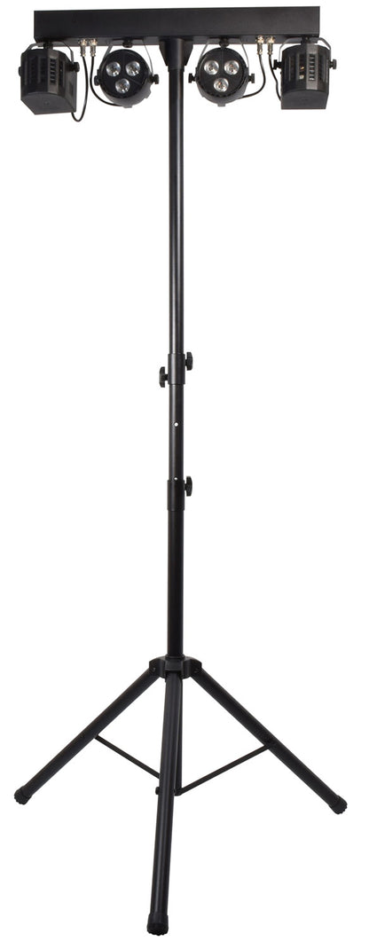 QTX Recharge DJ: LED Derby & PAR Bar w/ Tripod