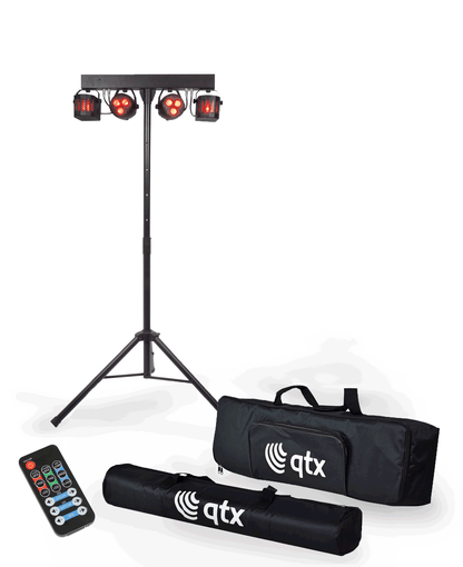 QTX Recharge DJ: LED Derby & PAR Bar w/ Tripod