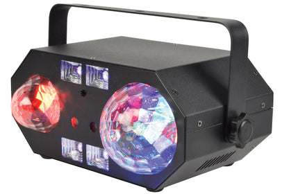 QTX Tetra: LED Moonflower + Ripple + Strobe/UV + Laser Effect