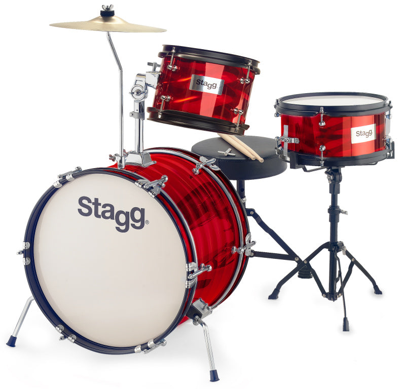 Stagg 3-Piece Junior Drum Kit - Red