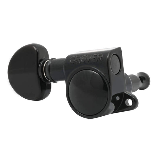 Grover Mid-Size Rotomatic 18 Series ~ 3+3 ~ Black Chrome