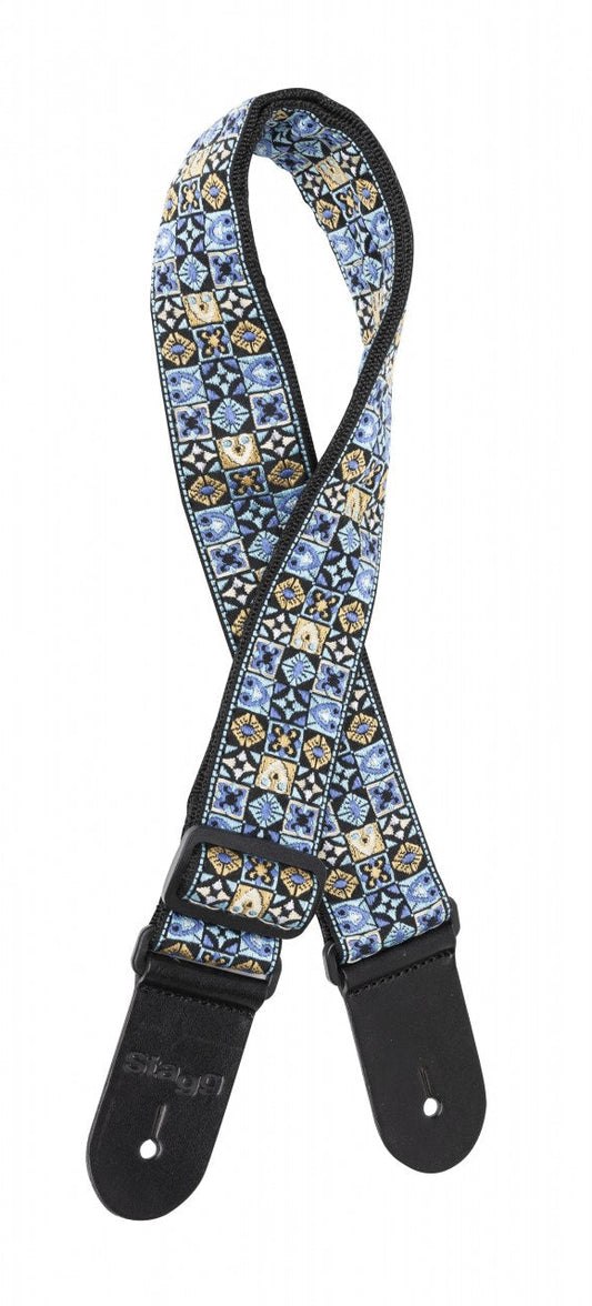 Stagg Hootenany Guitar Strap - Blue