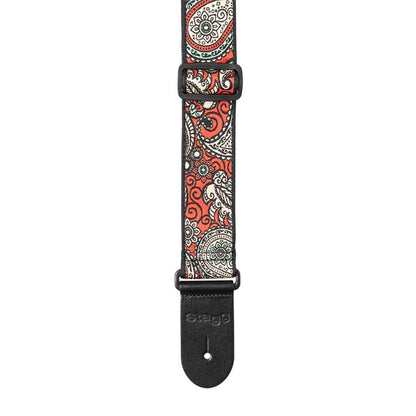 Stagg Paisley Guitar Strap - Red 1