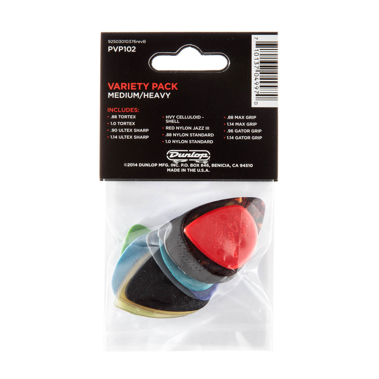 Dunlop Medium/Heavy Pick Variety Pack - 12-Pack