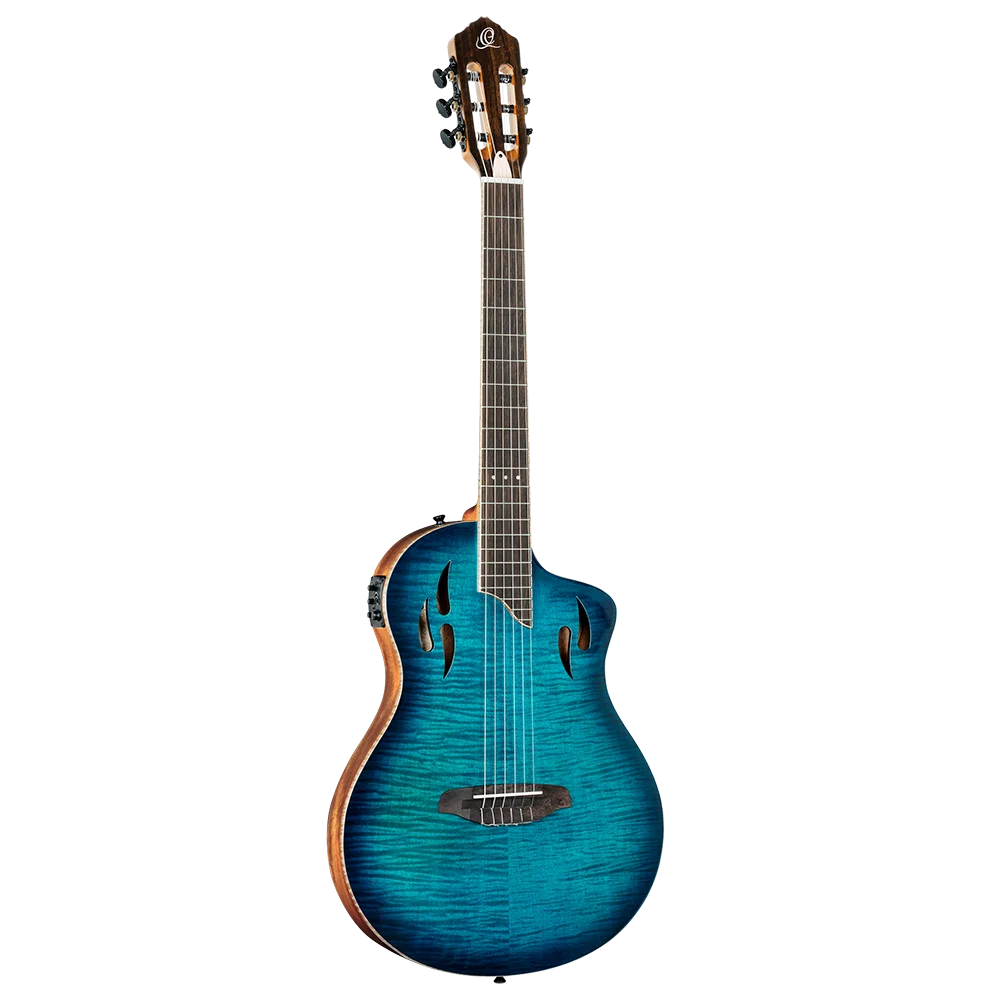 Ortega TourPlayer Deluxe - Flame Maple Blue
