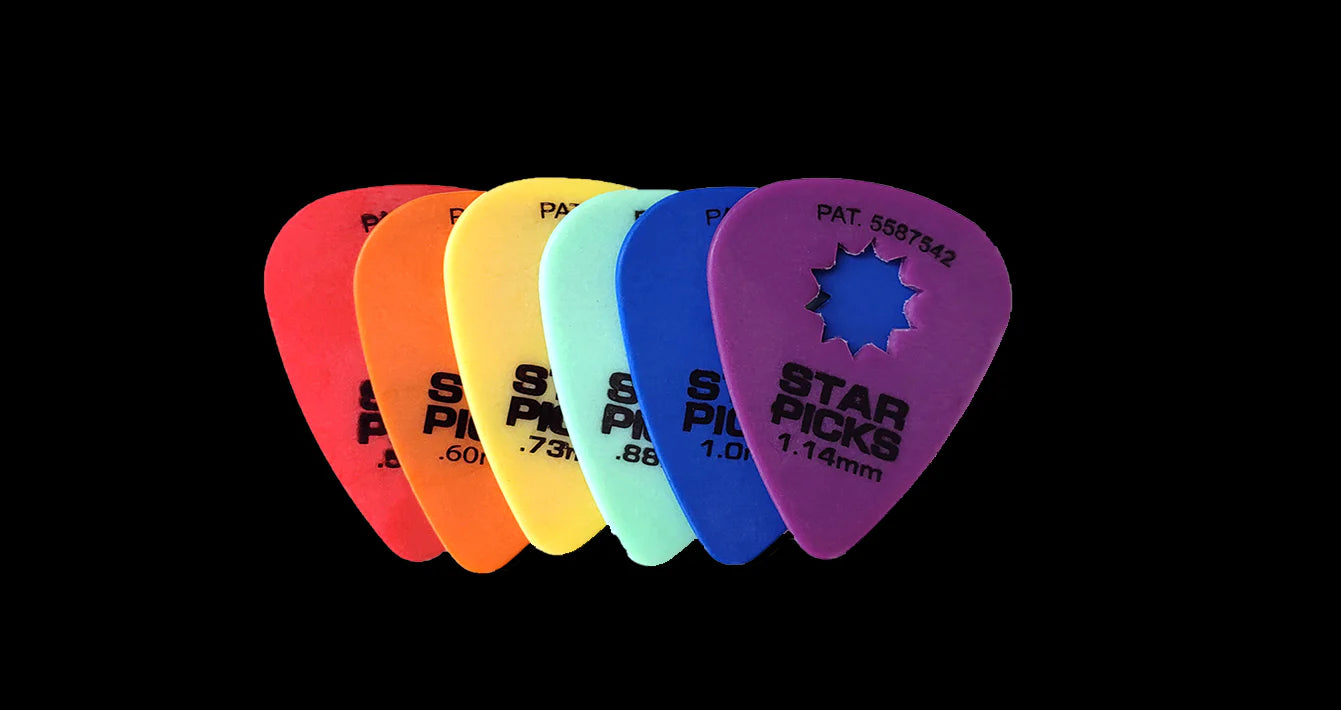 Cleartone Classic Delrin Star Picks - 12-Pack